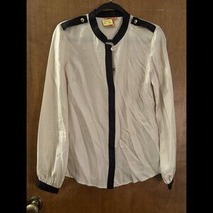 Tory Burch 100% Silk Cream Blouse